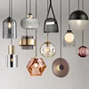 Modern Loft Glass Lustre Pendant Light LED Nordic Hanging Industrial Decor Lights Fixtures E27/E26 for Kitchen Restaurant Lamp 1