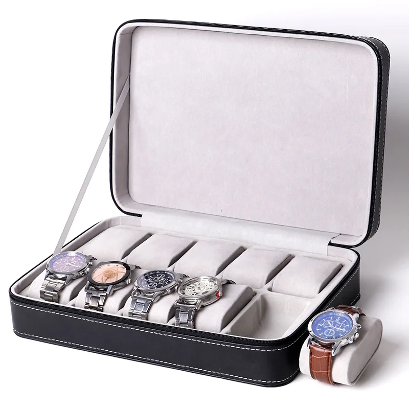 Travel Case Cufflink And Watch Storage Box Watch Box Zippered