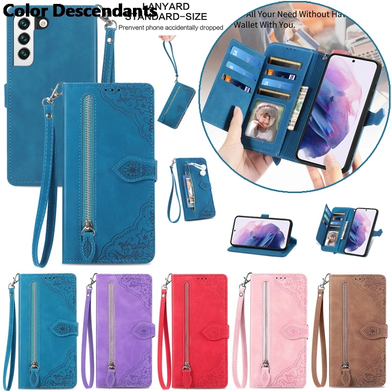 For Poco X6 Pro X5 F5 M5s Flip Case Zipper Multi Card Book Shell Xiaomi Poco X5 5G Case Mi Phone M5 M 6 X 5 F C50 C65 Cover Etui