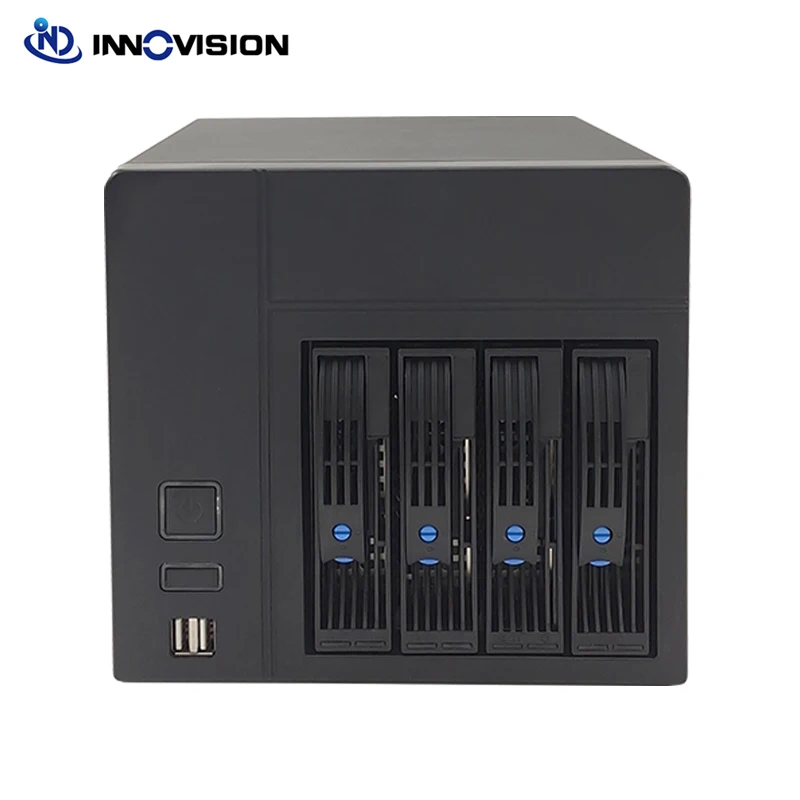 Mini ITX Desktop Case High Quality New Tooless 4 HDD Trays 4Bays Hard Disk Nas Storage Server Case Support MINI-ITX Motherboard pc case pc chassis mini itx desktop case
