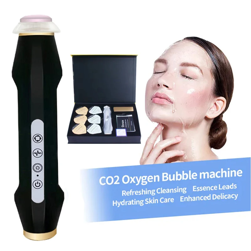 Electric Facial CO2 Oxygen Bubble Beauty Machine with Pods and Gels for Skin Tightening & Rechargeable Oxygenation-Beauty Tools