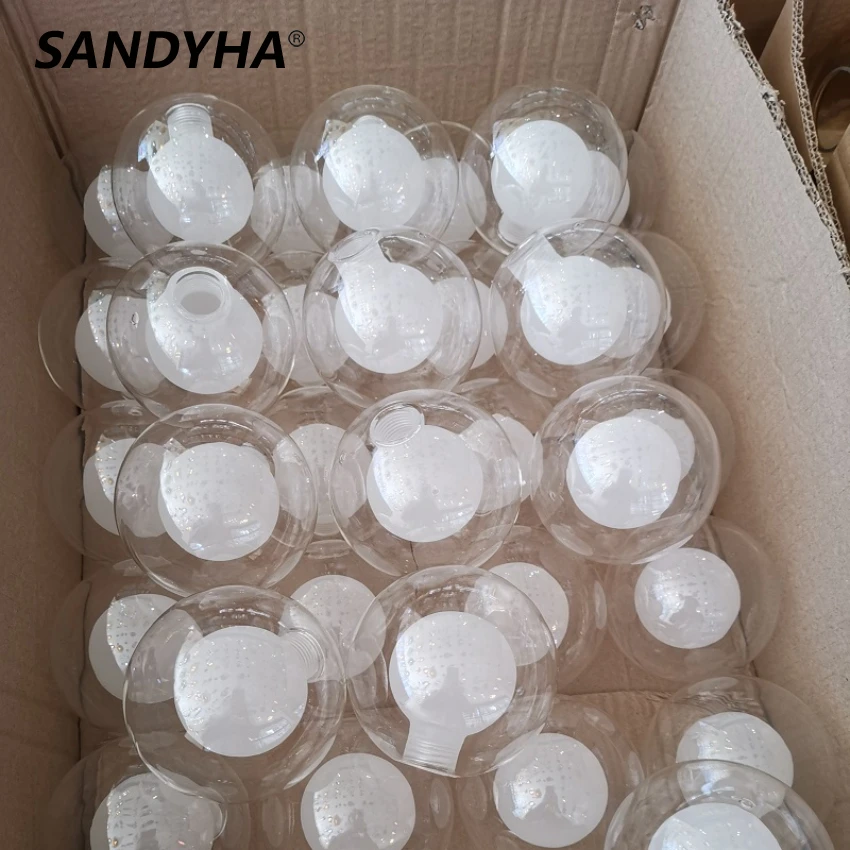 SANDYHA Fross Glass for Pendant lamp Ball In Ball Glass for Chandeliers Floor lamps Decoration Maison Lamp Aesthetic,pendant lights,pendant lamp,chandelier lighting,vintage pendant lights