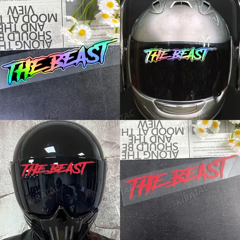 Motorcycle Helmet Stickers THE BEAST Motorcycle Helmet Stickers Waterproof for Motorbike Fuel tank Fender Front Fairing Electric Scooter Vinyl Decals