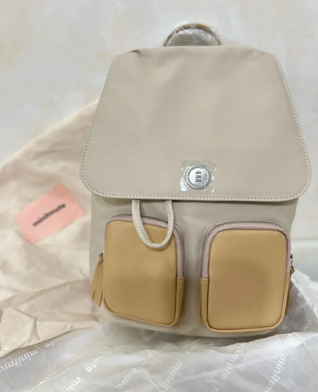 

Women’s Trendy Backpack 2023 Flap Leisure Travel Backpack Large Capacity Polyester Textured Corduroy Multi Pocket Femela Purse