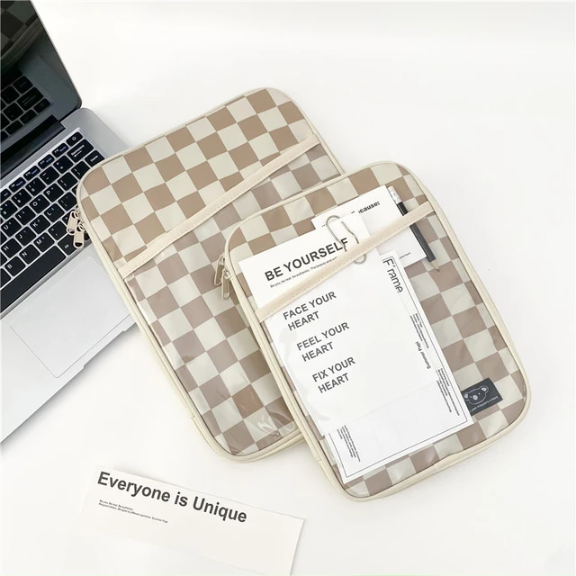 New Checkerboard Liner Bag 11 13inch Tablet Laptop Case Sleeve for