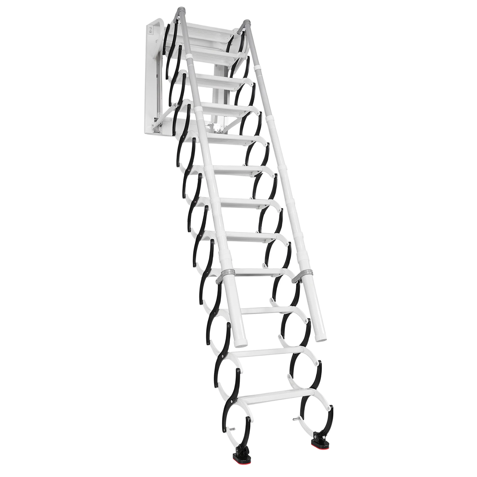 Metal Wall Mounted Folding Stairs Telescopic Attic Ladder
