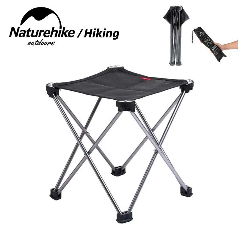 Natureheak Camping Bench Outdoor Ultra Light Aluminum Alloy Bench Folding Compact Portable Fishing Foldable Chair
