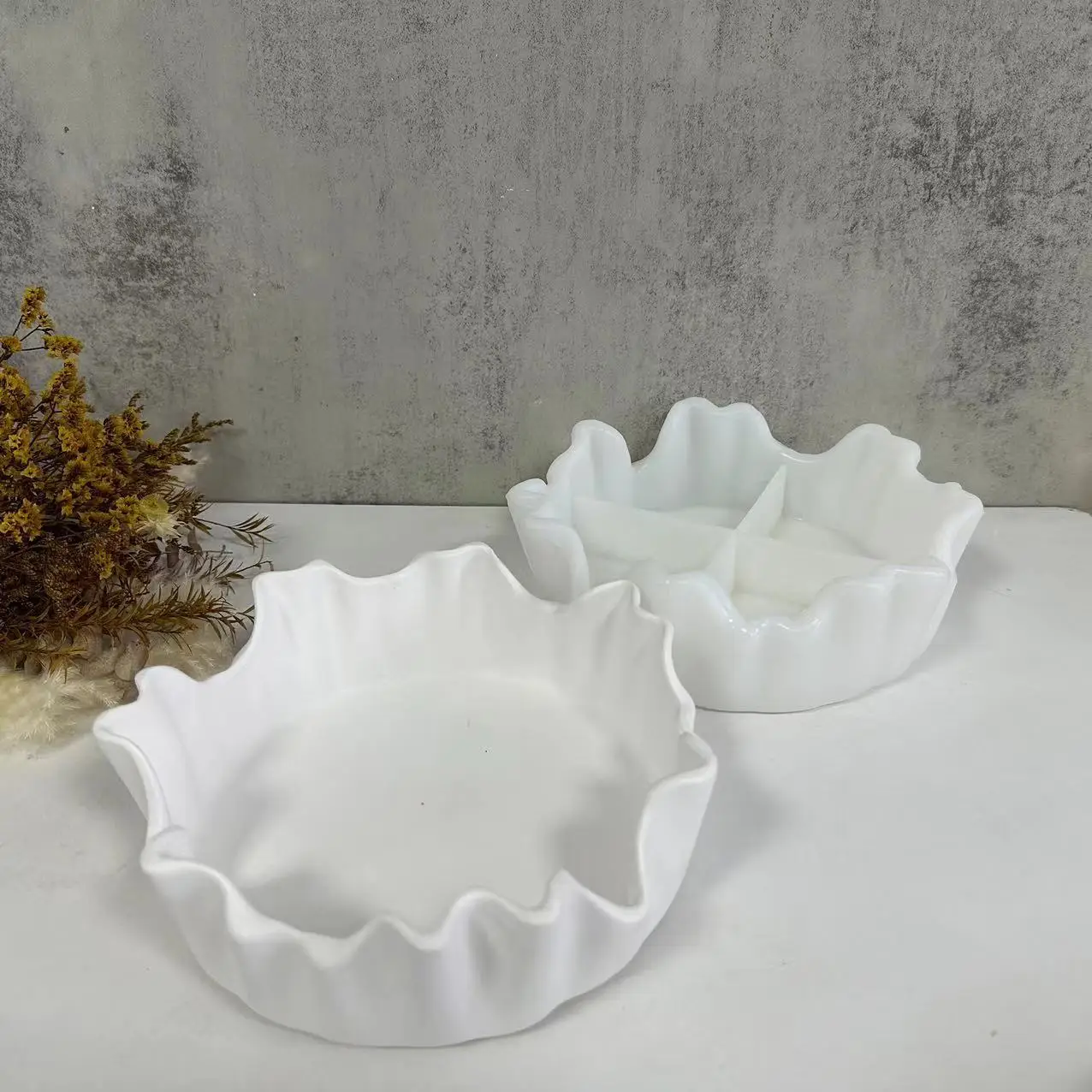 불규칙한 모양의 DIY 쥬얼리 화장품 보관 용기 실리콘 몰드 다육 식물 화분 만들기 실리콘 몰드