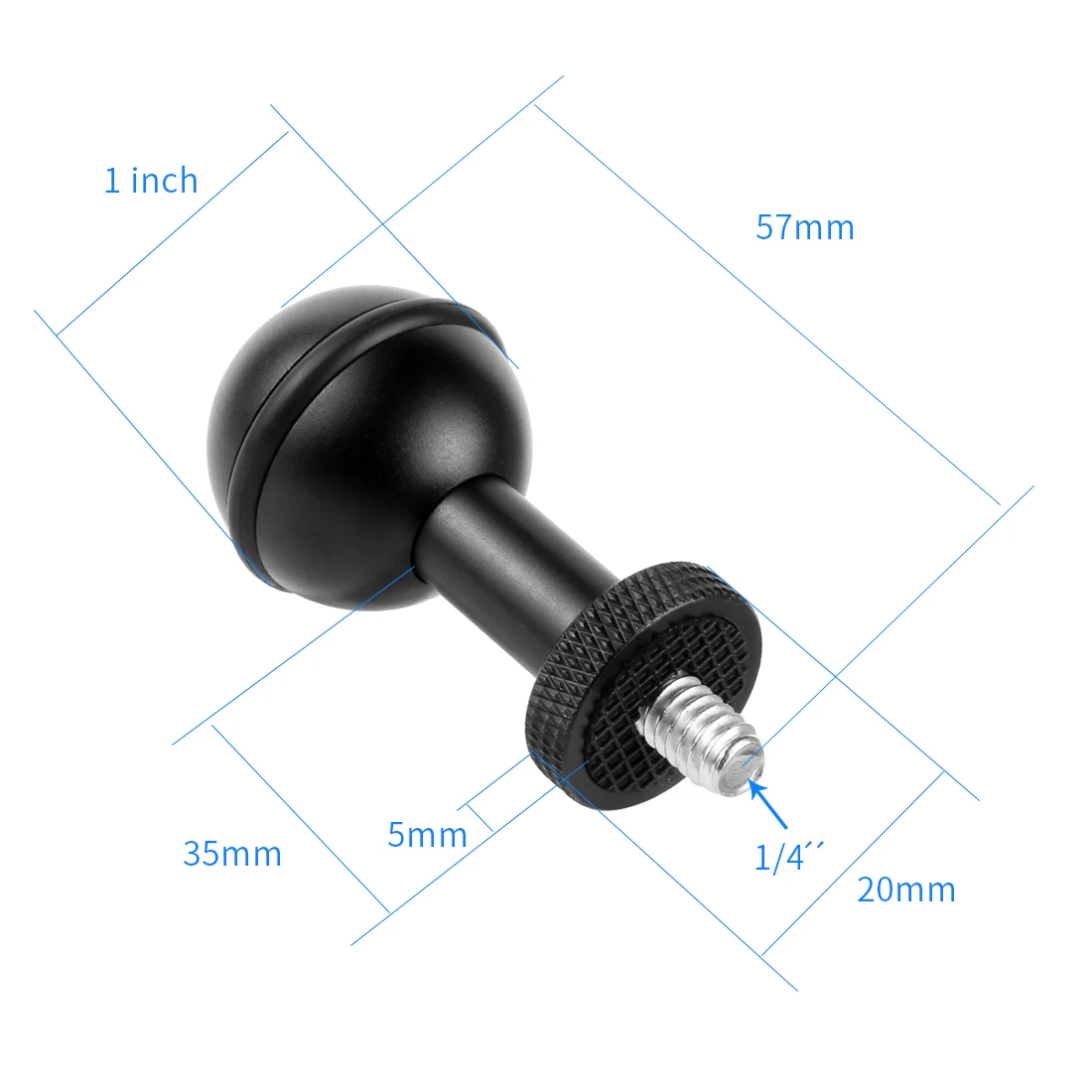 BGNing Camera Ball Head Base Adapter Fixed for Underwater Housing Camera Tray Ha