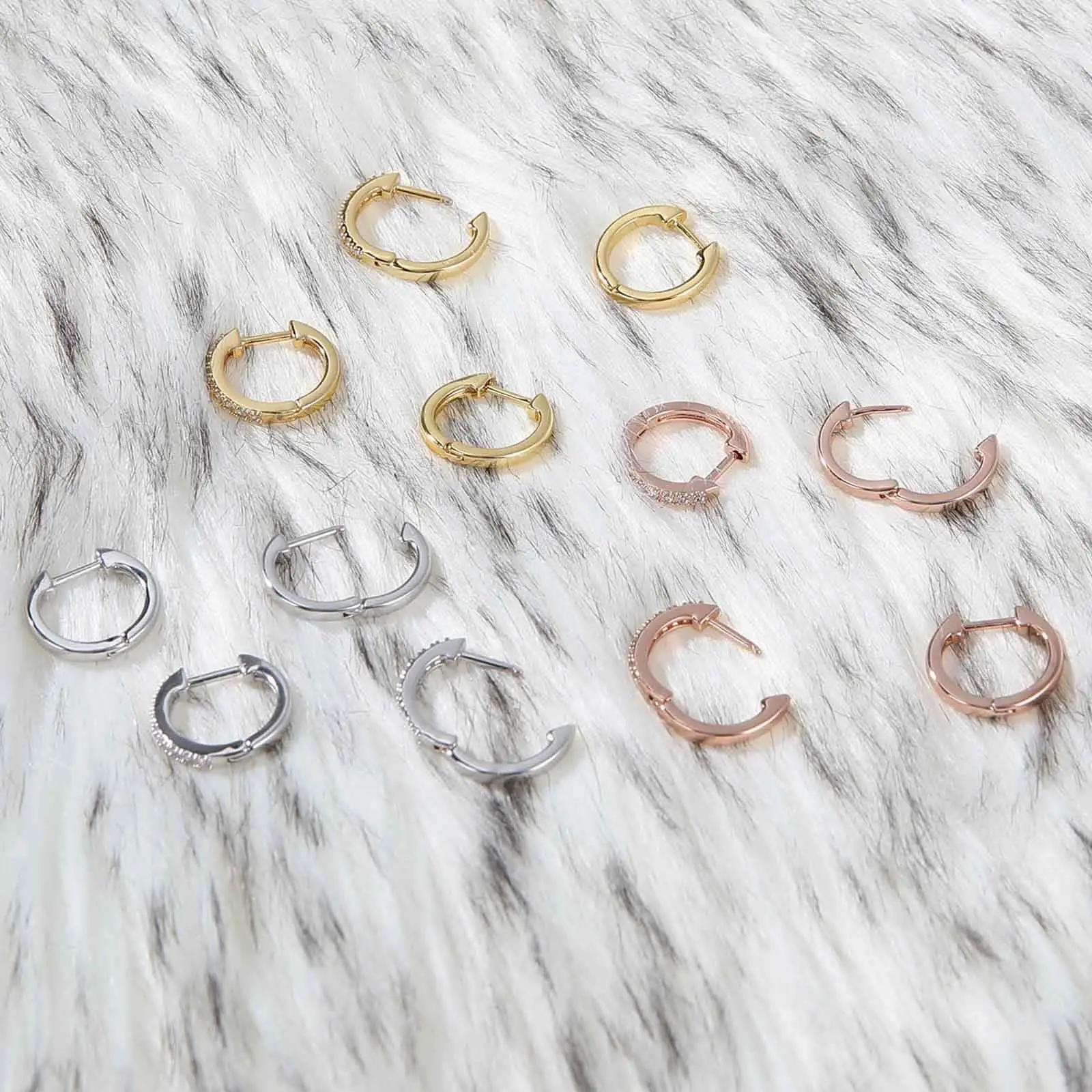 Orecchini A Cerchio In Acciaio Inossidabile Dorato - Foto 4