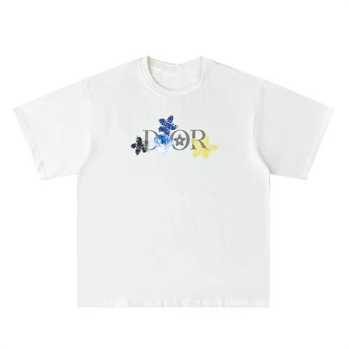Luxury Short-sleeved T-shirt American Trendy Brand Printing Men's and Women's Summer Loose Couple Tops Spring Pure Cotton 2