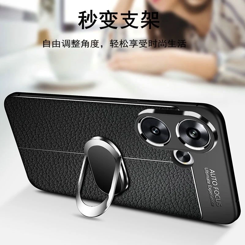 Magnetic Ring Holder Shockproof Bumper Case - Soft Silicone Protective Shell