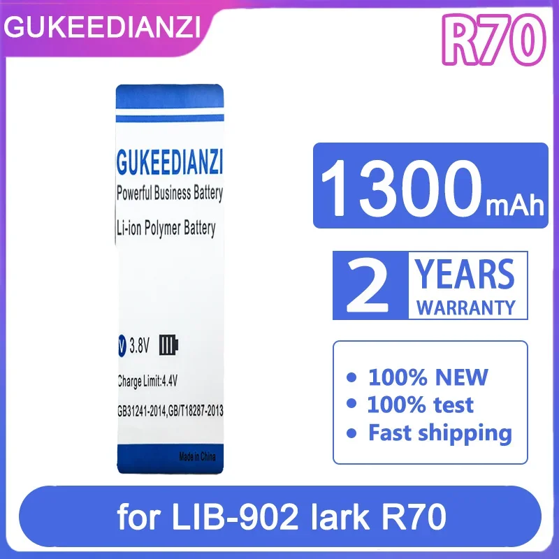 

GUKEEDIANZI Replacement Battery R70 (LIB902) 1300mAh for Sharp ST60 ST60BT DIY personal for lark R70 lib-12 F5 F7 F70 F80 M5