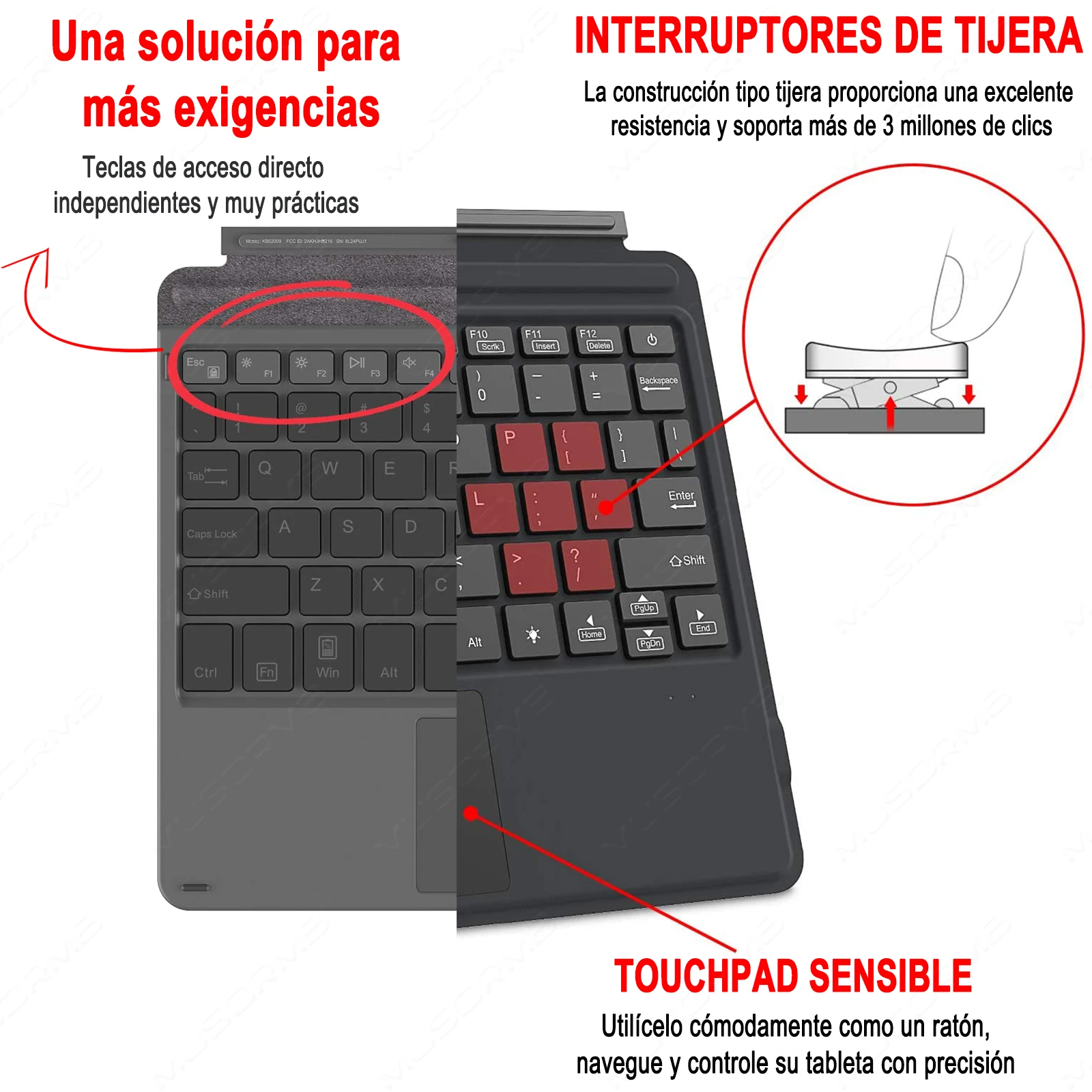 Teclado Magnético Con Cubierta Inalámbrica Retroiluminada Rgb Para  Microsoft Surface Pro 7/6/5/4/3 - Teclados De Repuesto - AliExpress