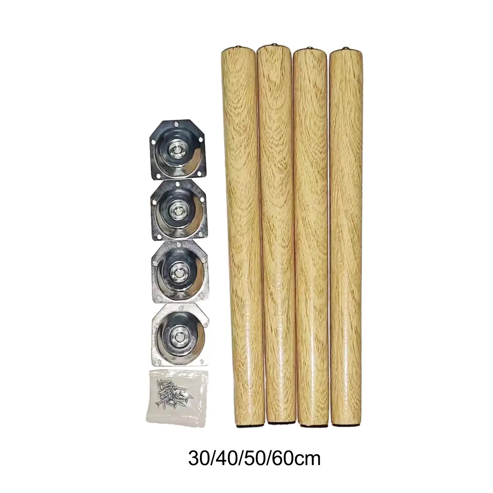 4 pièces pieds de chaise en bois d'imitation pieds de Table ronds coniques pieds de Table de bureau pieds de chaise de bureau pour meuble TV commode canapé