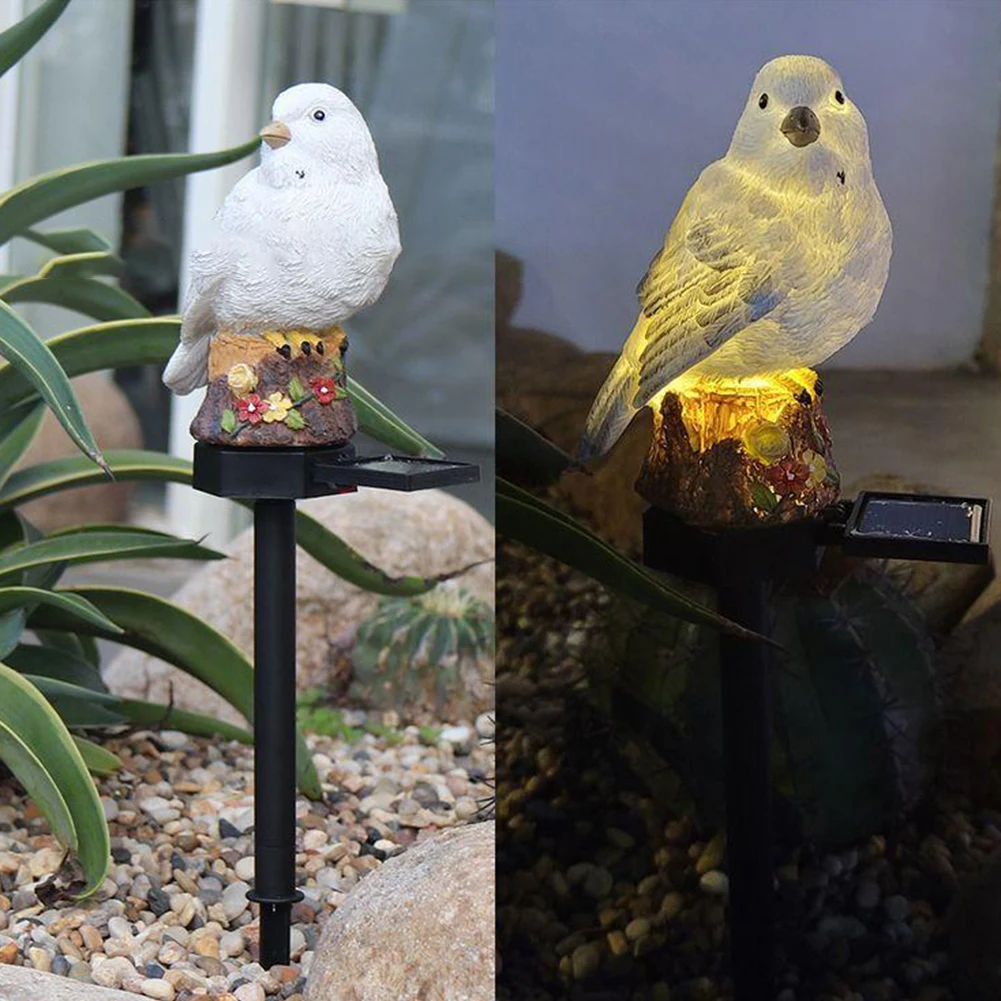 Bird-Shaped Solar LED Garden Light Outdoor Waterproof Solar Powered Lawn Lamp Night Light Decor Garden Path Lawn Yard Courtyard