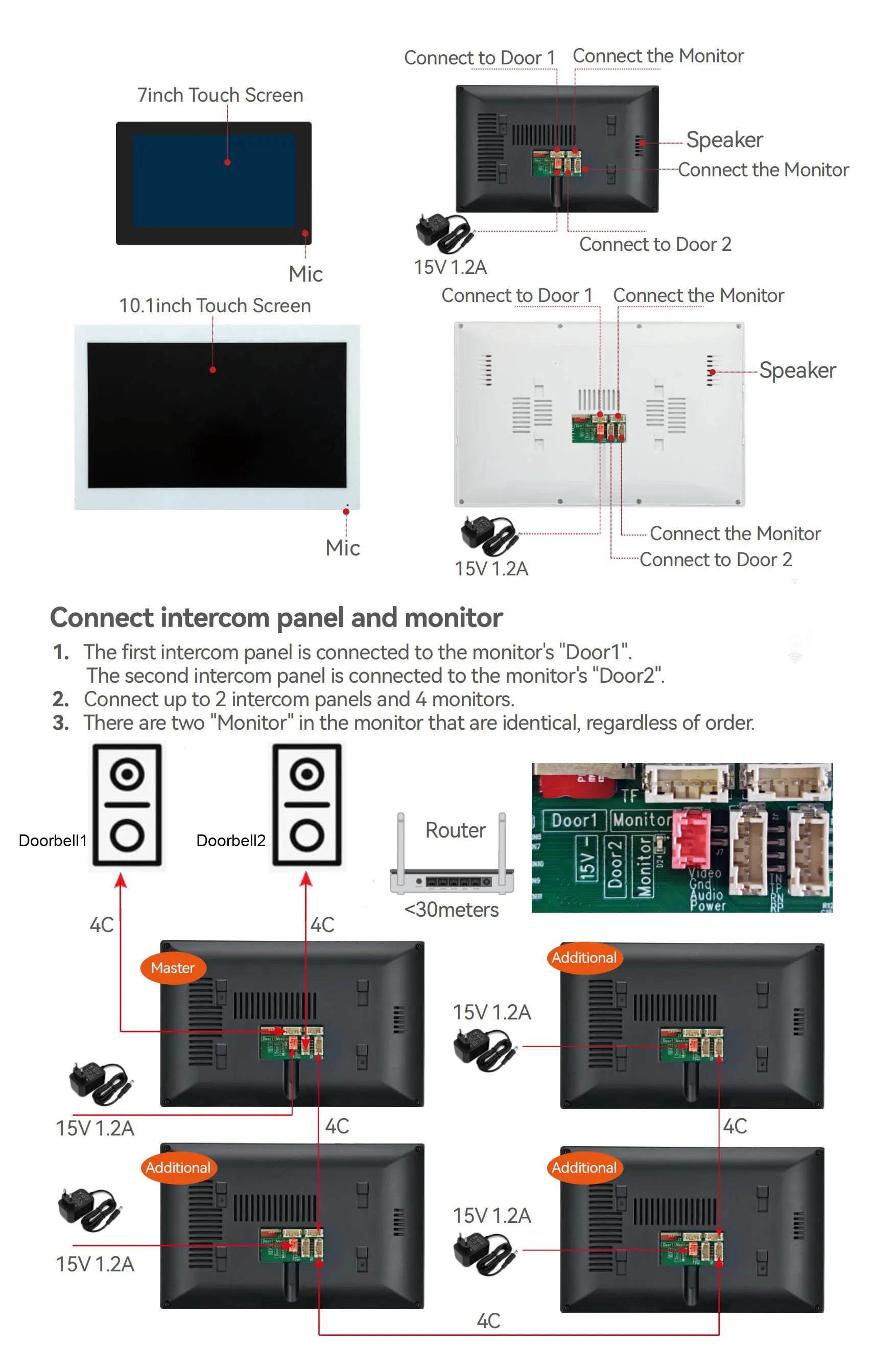 ANJIELO 1080P TUYA Smart Video Doorphone Lock Set Video Intercom system for Home