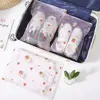 5Pcs Travel Luggage Partition Storage Bags Packing Organizer PVC Zipper Bag Cute Practical Partition Bag Clothes Underwear Shoes 5