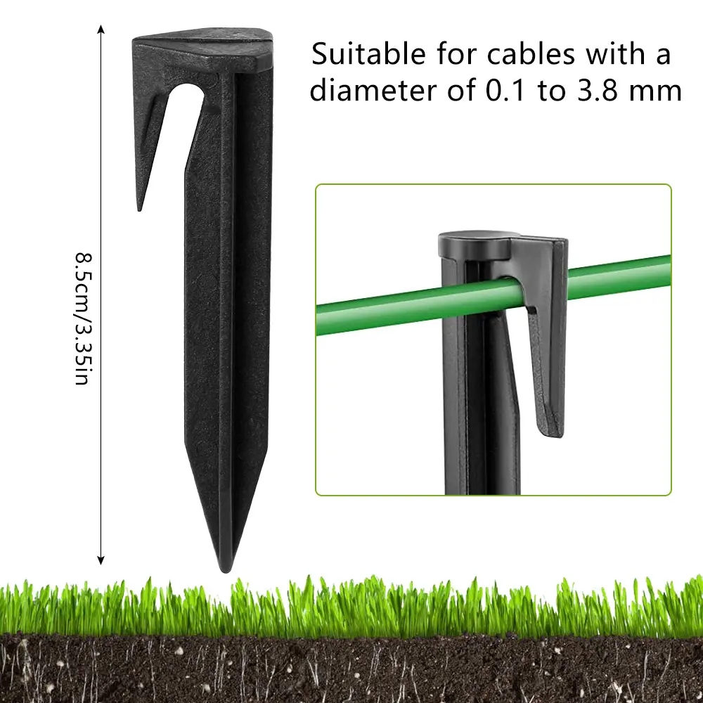 100Pcs Plastic Tent Stakes Tent Nail Heavy Duty 8.5 cm High Pegs Spike Hook Outdoor Camping Fixing Pins Canopy Stakes