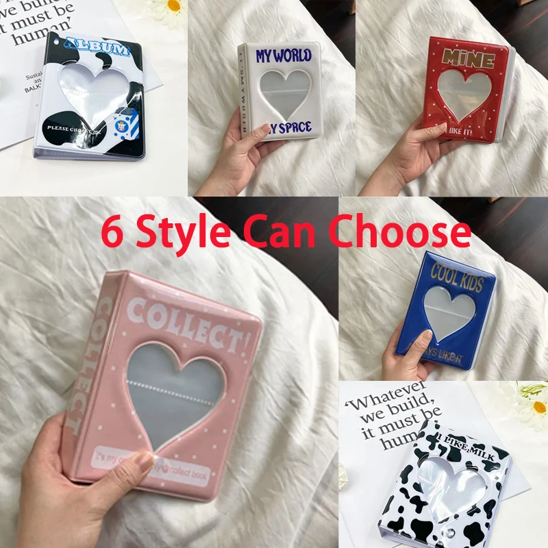 

64 Pockets Mini Photo Album Heart Transparent Photocard Holder Mini Photo Album Storage Collect Book Name Card Album From Photo