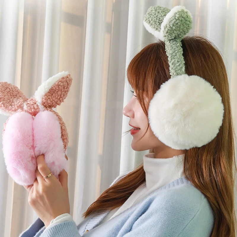 

Animal Earmuffs For Girls Foldable Ear Warmers For Kids Muffs X4YC