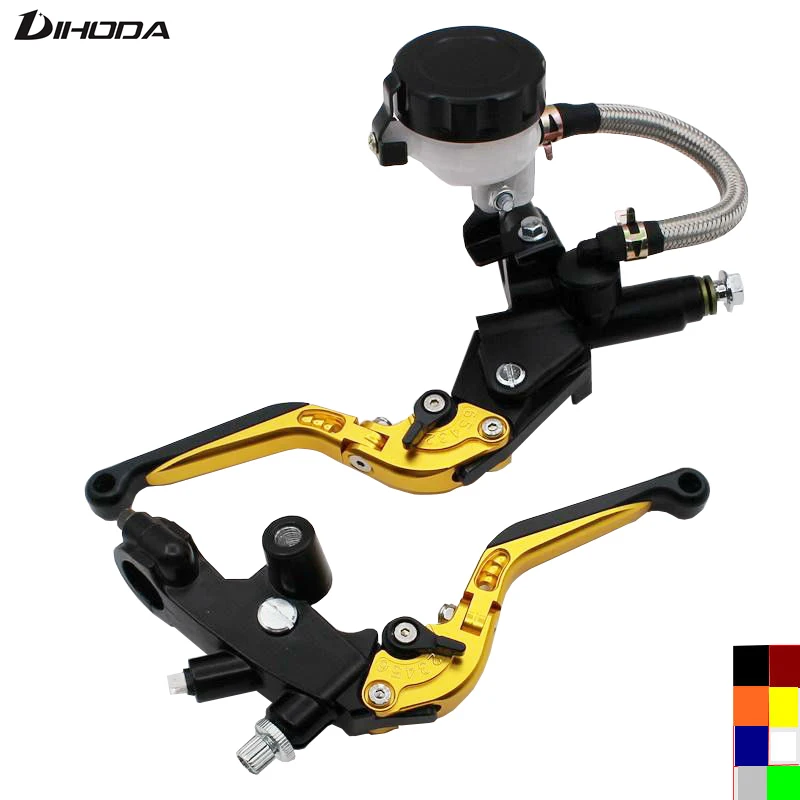 Conjunto de palanca de embrague y freno Acero HoneybeeLY 7/8 CNC Cilindro de Freno hidráulico y maneta de Embrague para Motos Deportivas/Scooters/Motos Todoterreno raghuinstech.com