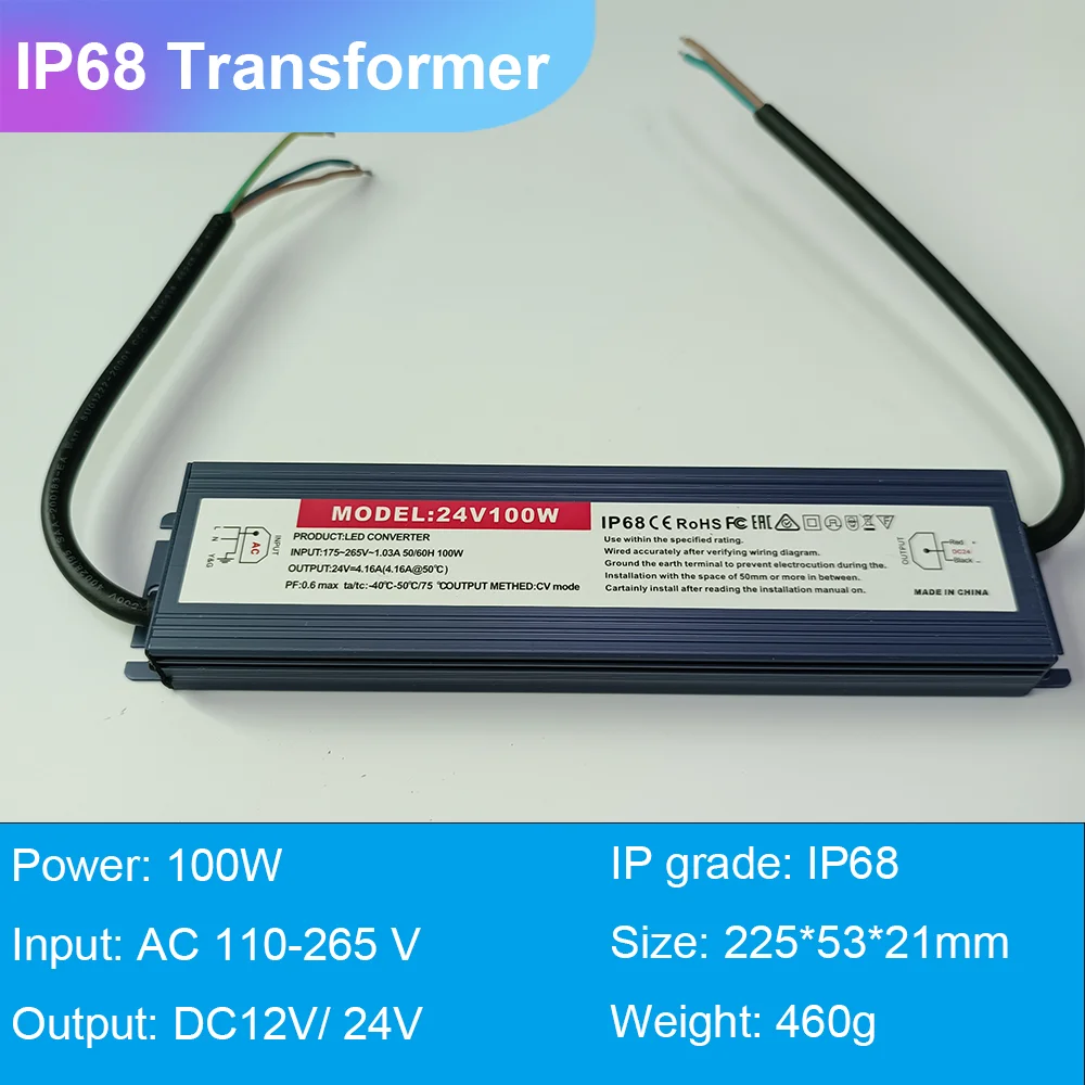 thumbnail image 1 of Fuente de alimentación impermeable de 12 V Trafo 230v 12v 220v a 24V transformador de CA 24W 36W 45W 60W 80W 100W 150W 200W 250W 300W 350W 400W, 1 of 5