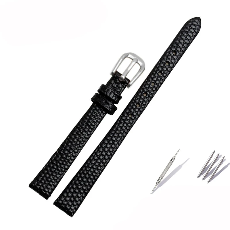 thumbnail image 1 of Correa de cuero de vaca de tamaño pequeño para reloj Fossil Poly Time de AJIDOU, pulsera de cadena para reloj de mujer de 8 mm, 10 mm, 12 mm y 14 mm, 1 of 5
