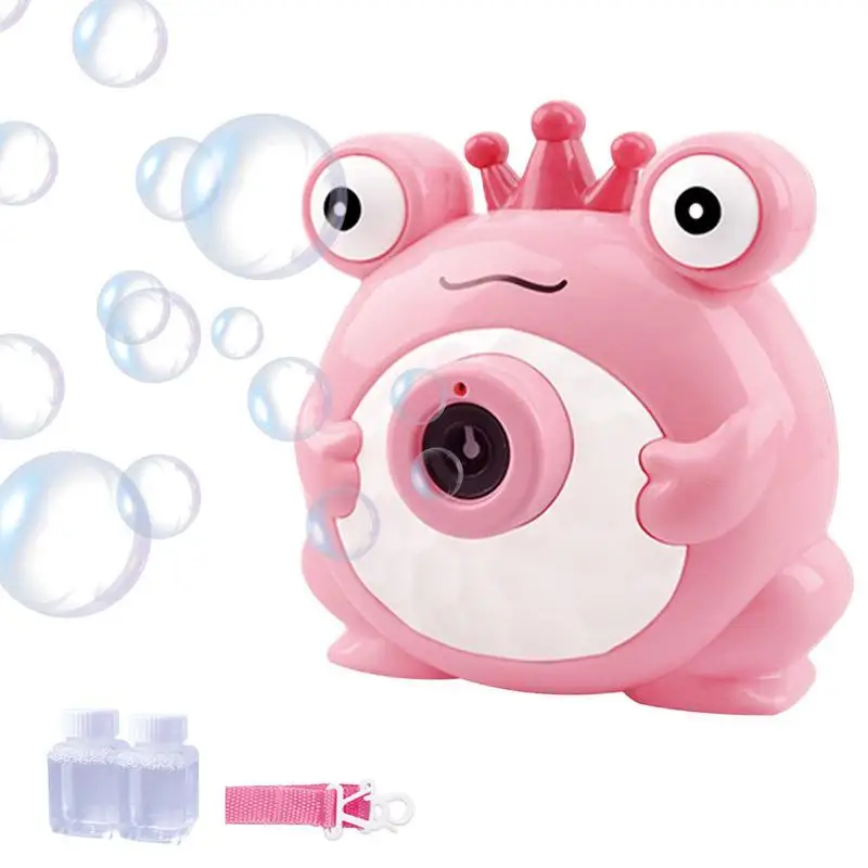

Устройство для изготовления пузырей для детей, милая лягушка, камера в форме автоматической воздуходувки пузырей, внешние детские игрушки, летние игрушки с музыкой и искусственными пузырями