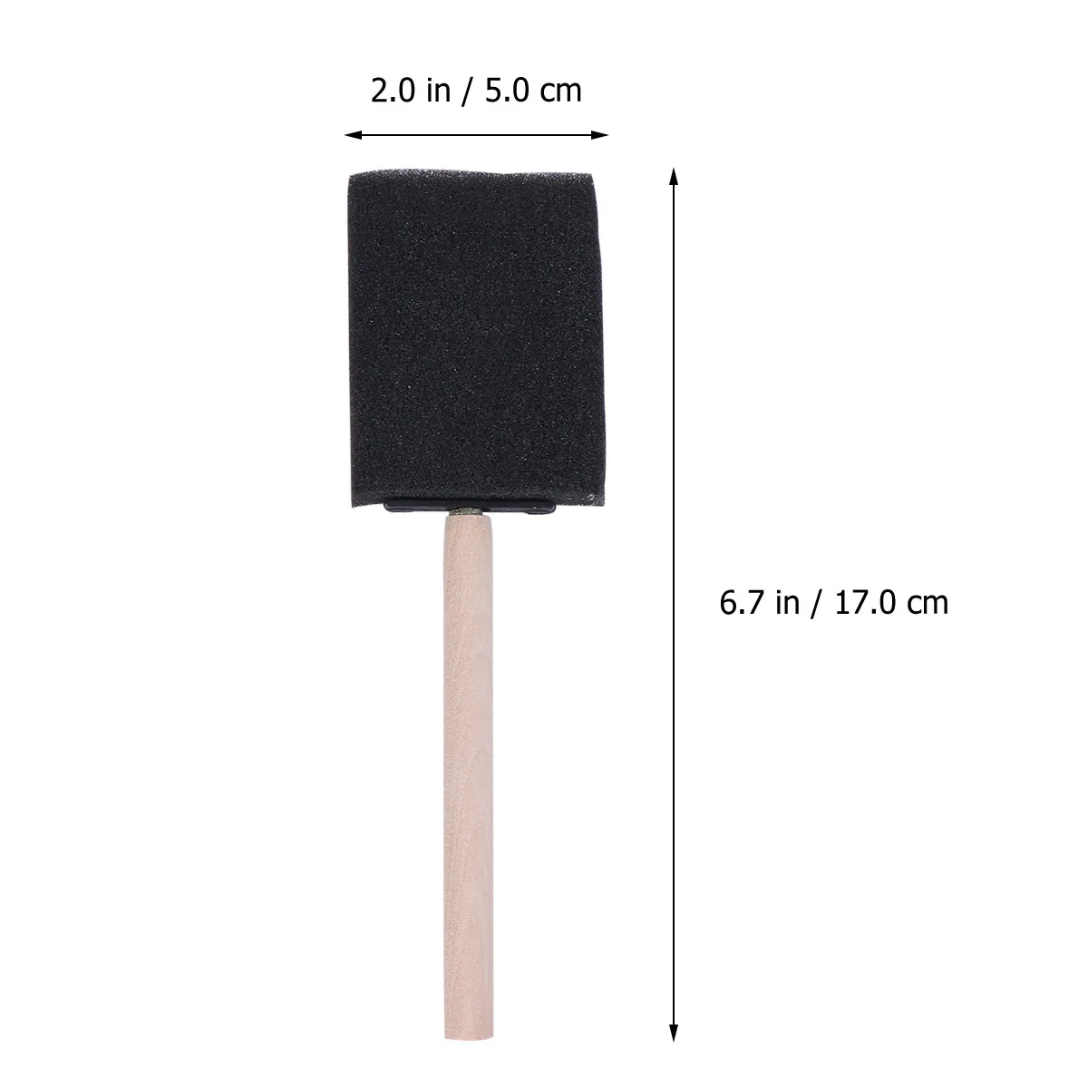 20Pcs 2 인치 나무 손잡이 스폰지 페인팅 브러쉬 DIY 아트 공예 스티플링 드로잉 흡수성 재사용 가능한 페인팅 도구