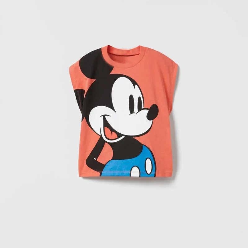 Children T Shirt Top 1 2 3 4Years Tshirts Disney Summer Costume Sports Children's Casual Fashion Short Sleeve Tops Baby Boys Crewneck Base Shirt