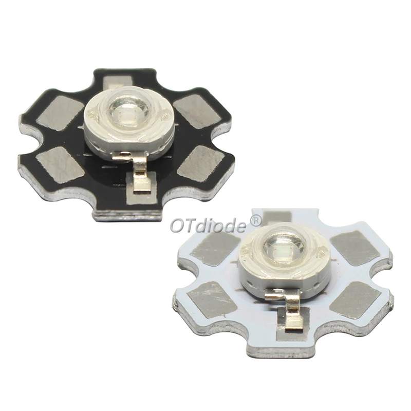 10 Chip LED 3W Blu Reale 445nm | Alta Potenza, Base 20mm, Per Illuminazione Fai Da Te