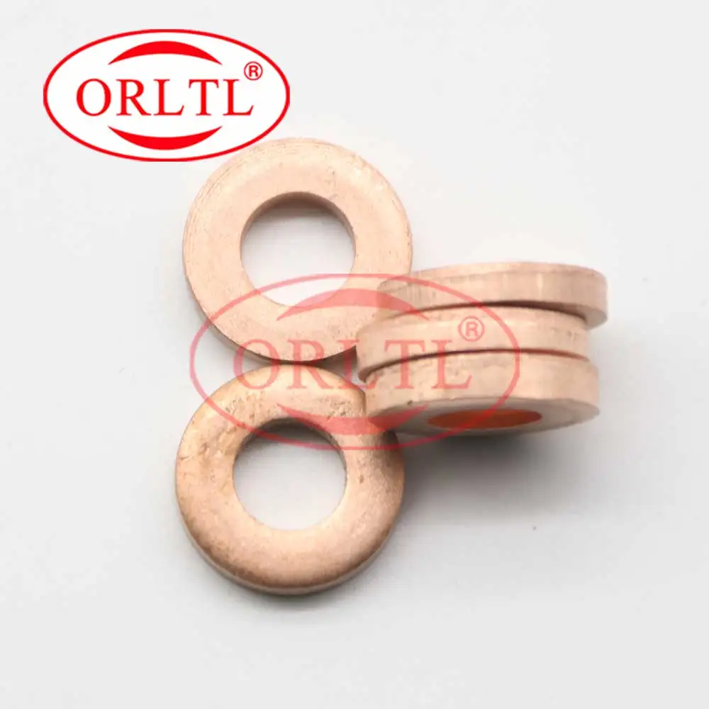 Injector Washer Shims 4PCS 9001-850C 7.1*15*3 3mm Copper Rings Gasket 9001 850C 9001850C Thickness For Delphi Bosch F00VC17506 injector washer shims