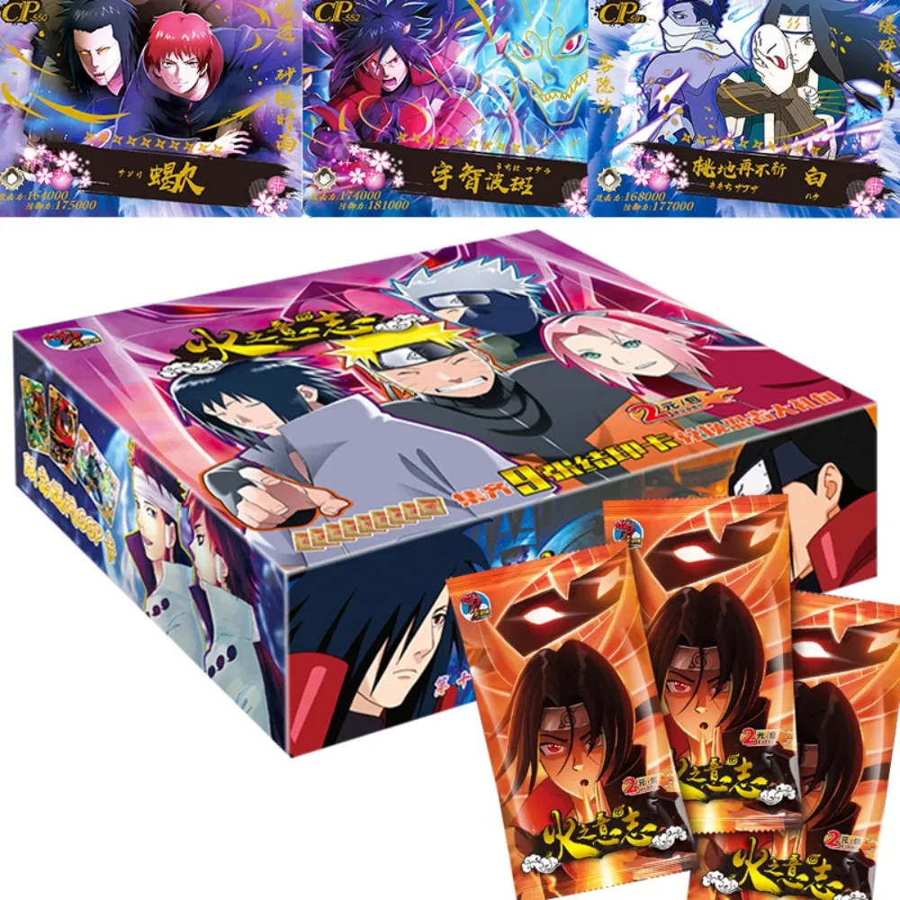 

Genuine Naruto Collection Cards Japanese Action Adventure Anime Character Kakashi Sasuke Rare Collection Edition Children Gifts