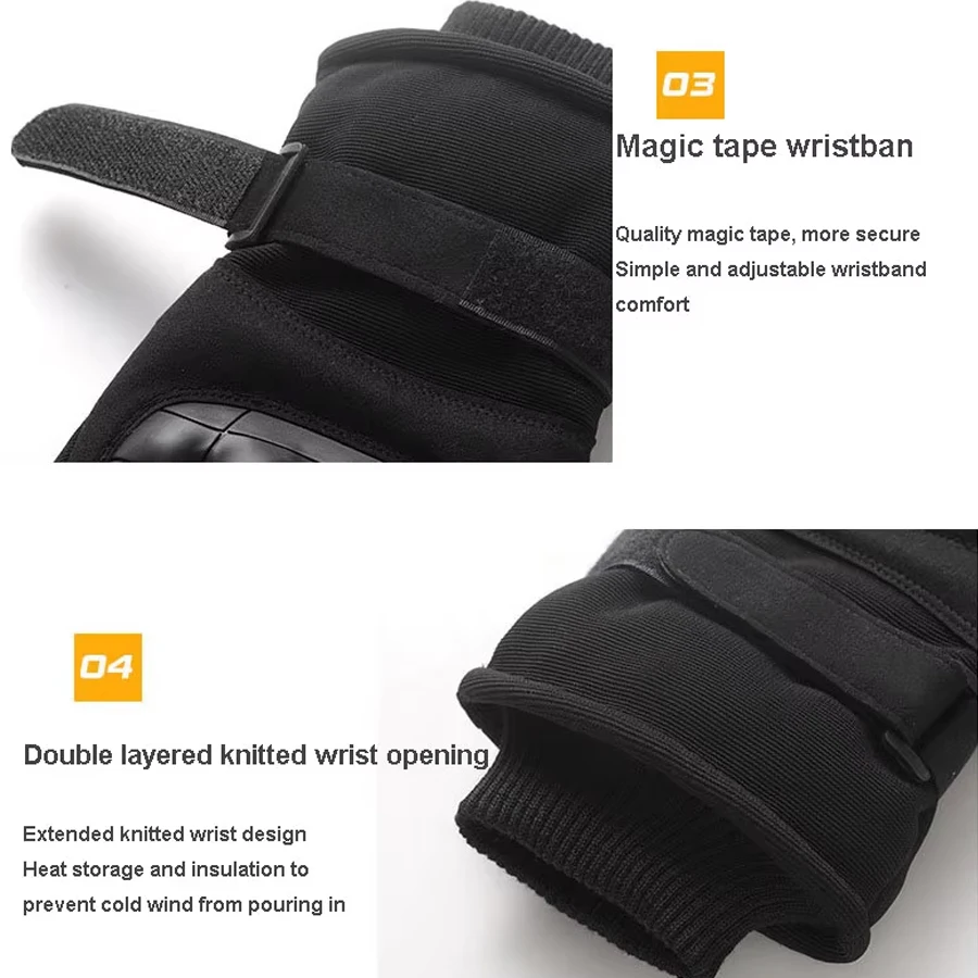1Pair ColdProof Winter Gloves,Motorcycle Touchscreen Outdoor Hunting Protection Mountaineering Skiing Full Finger Gloves 3