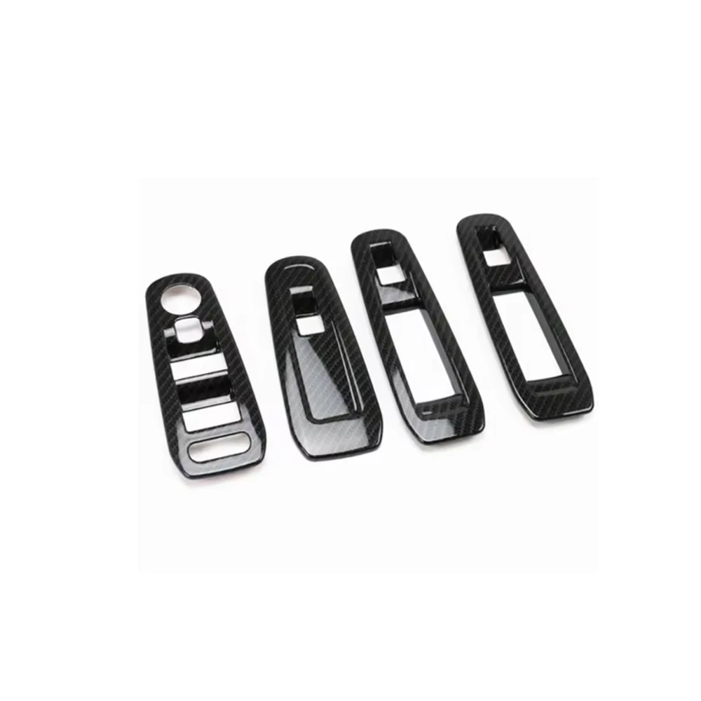 푸조 308 308S 408 2016-2019 자동차 창문 스위치 커버 유리 리프터 버튼 패널 장식 스티커 스타일링 액세서리