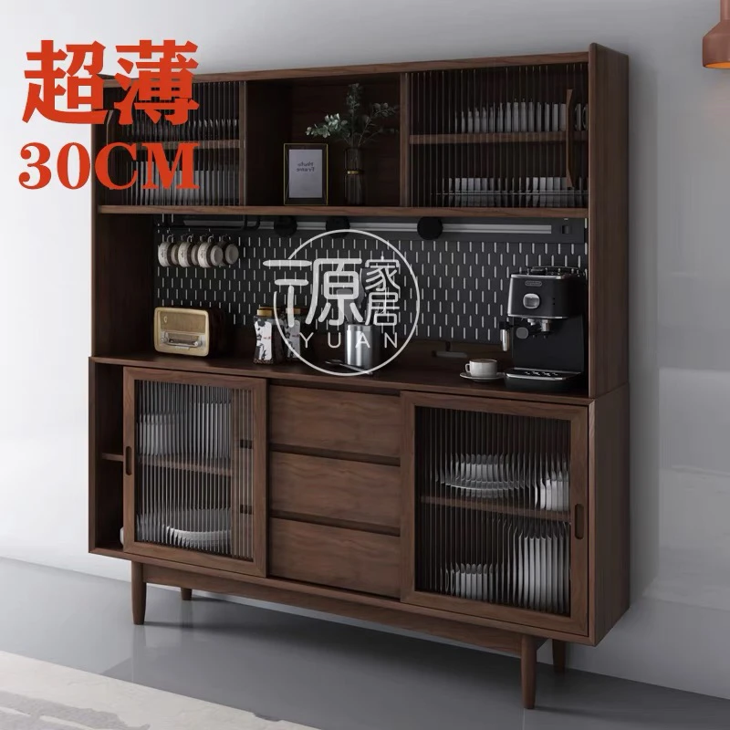 Ultrathin Narrow Sideboards Solid Wood Vintage Storage Kitchen Cabinets et Drawers Dining Room Furniture Mueble Comedor FYSB