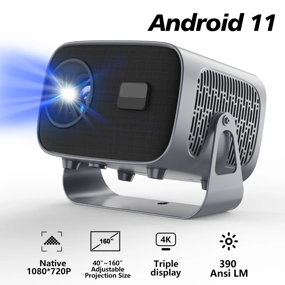 4K対応 AI プロジェクター本体 定価21900 HY310 Android 家庭やオフィス用のポータブルスマートプロジェクター,屋外,4k