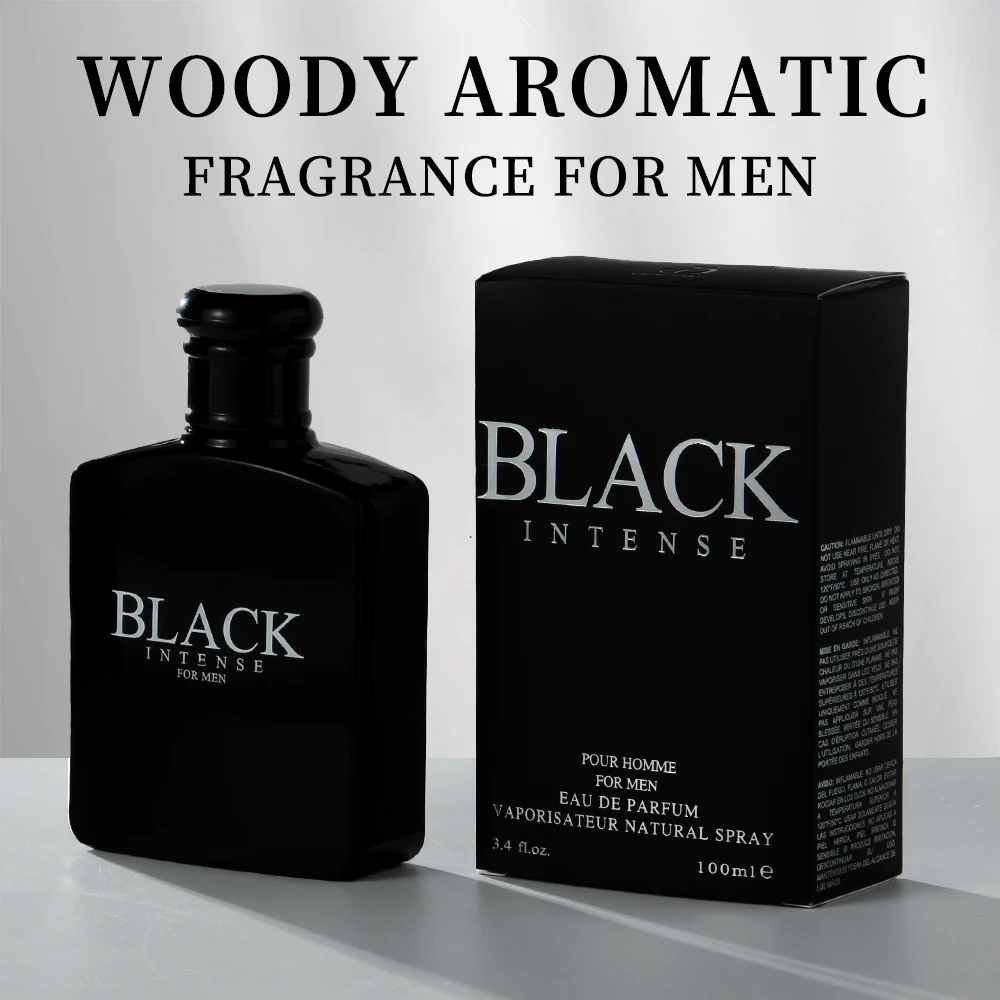 thumbnail image 1 of BLACK CHARM Eau de Parfum Spray 3.4 onzas / 100 ml Fragancia aromática amaderada para hombres Perfumes EDP para hombres Frutas Amaderadas Florales, 1 of 4
