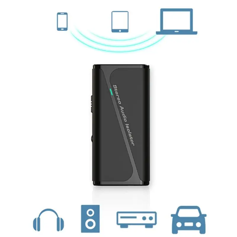 ABSK-블루투스 5.4 오디오 수신기 3.5Mm 접지 루프 노이즈 필터 아이솔레이터