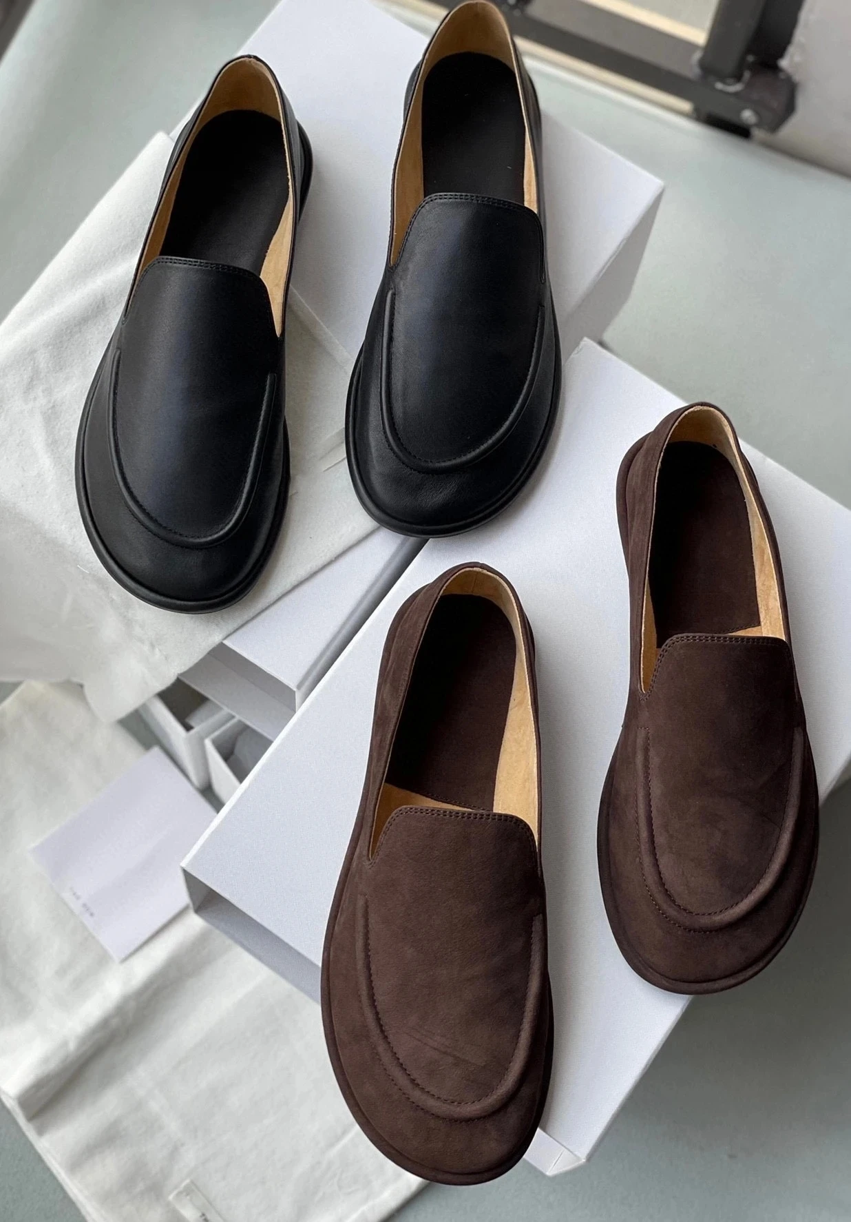 

2024 New Shoes British Style Suede Loafers Women'S Low Heel Flat Bright Leather Casual Small Leather Shoes Loafers