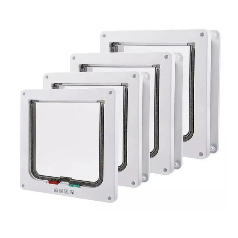 Automatic Pet Door Opener Lockable Entry Training Open Door Hole Tool Without Drilling Easy Installation for Dog Cat Removable