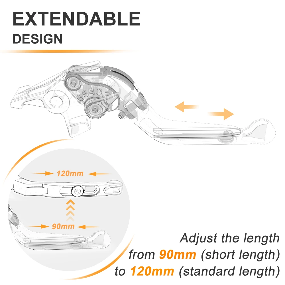 For ZERO SR/F Effortless Power 2019 2020 2021 2022 2023 Motorcycle CNC Front Handle Brake Lever Adjustable Foldable Extendable