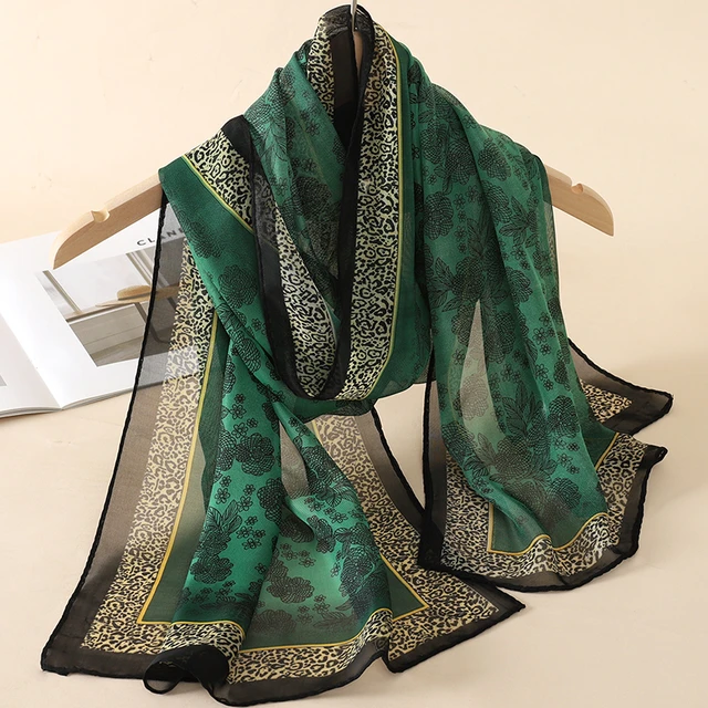 Fashionable Imitation Silk Scarf Thin Plaid Scarf Elegant Long Shawl  Vacation Beach Travel Sunscreen Shawl Accessories Large Blanket Wrap  Bandana Casual Hijab, Check Out Today's Deals Now