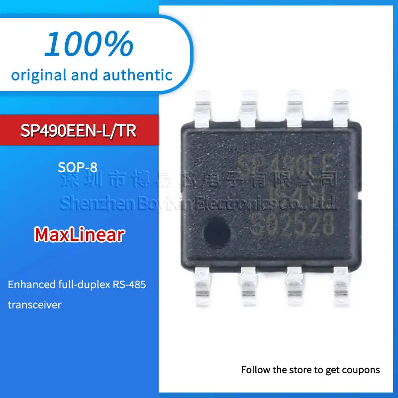 

5pcs Original authentic patch SP490EEN-L/TR SOIC-8 full-duplex RS-485 transceiver chip