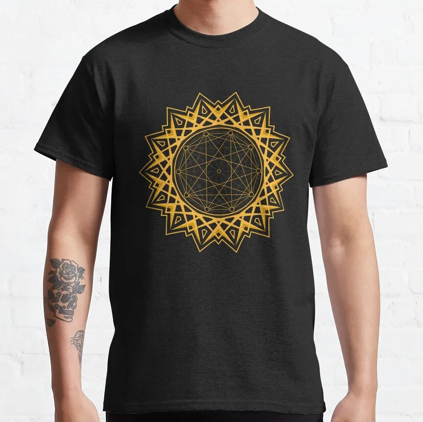 Aum Mandala Sacred Geometry Spiritual Zen Symbol 100% Cotton Men's T-Shirt - Plus Size Available