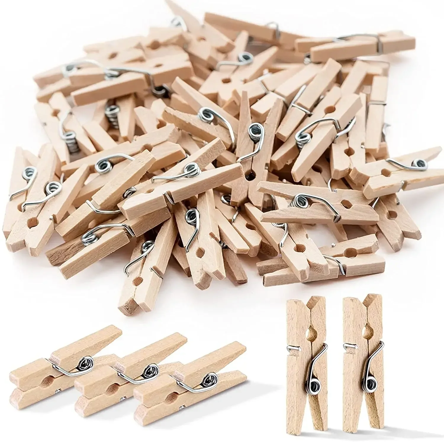 25/30/35/45mm Colorful Wooden Clips Natural Wood Clamp Picture Clips Mini Clothes Pins DIY Photo Paper Peg Clothespin Craft