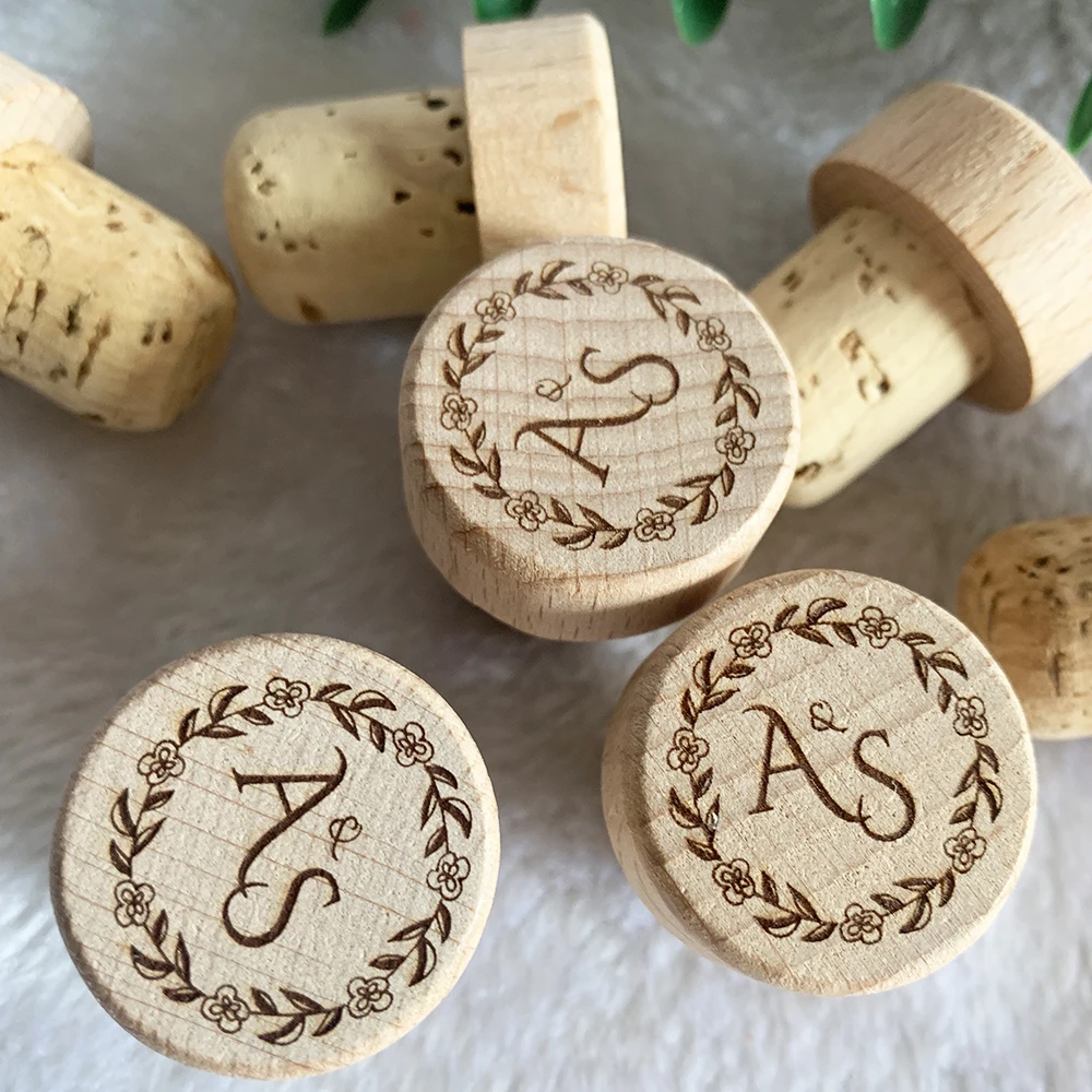 Tap n De Vino De Madera Con Logotipo Grabado Personalizado Adornos tap-n-de-vino-de-madera-con-logotipo-grabado-personalizado-adornos