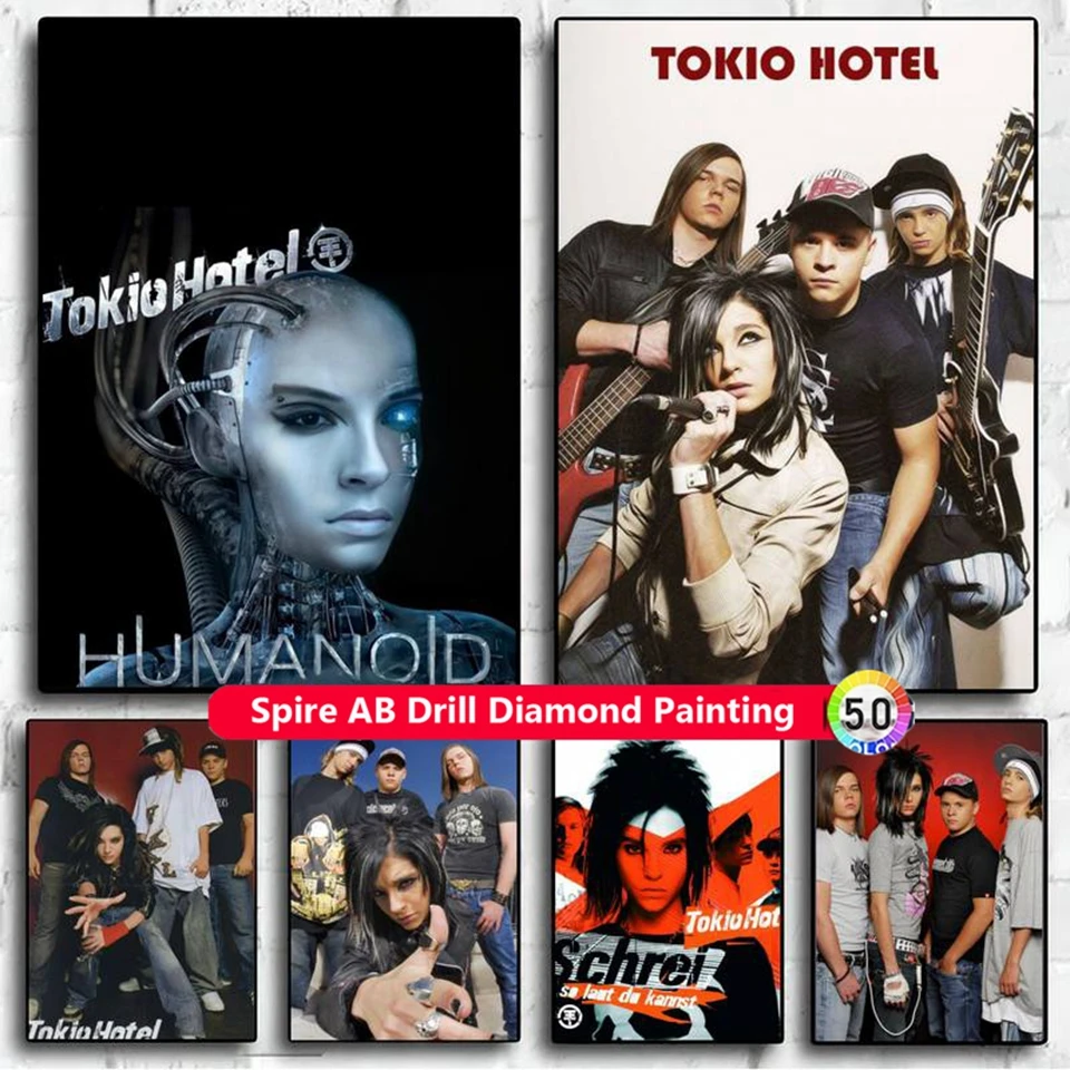 

Набор для алмазной живописи Токио Hotel Band 5d AB, Набор для вышивки крестиком своими руками, украшение для дома