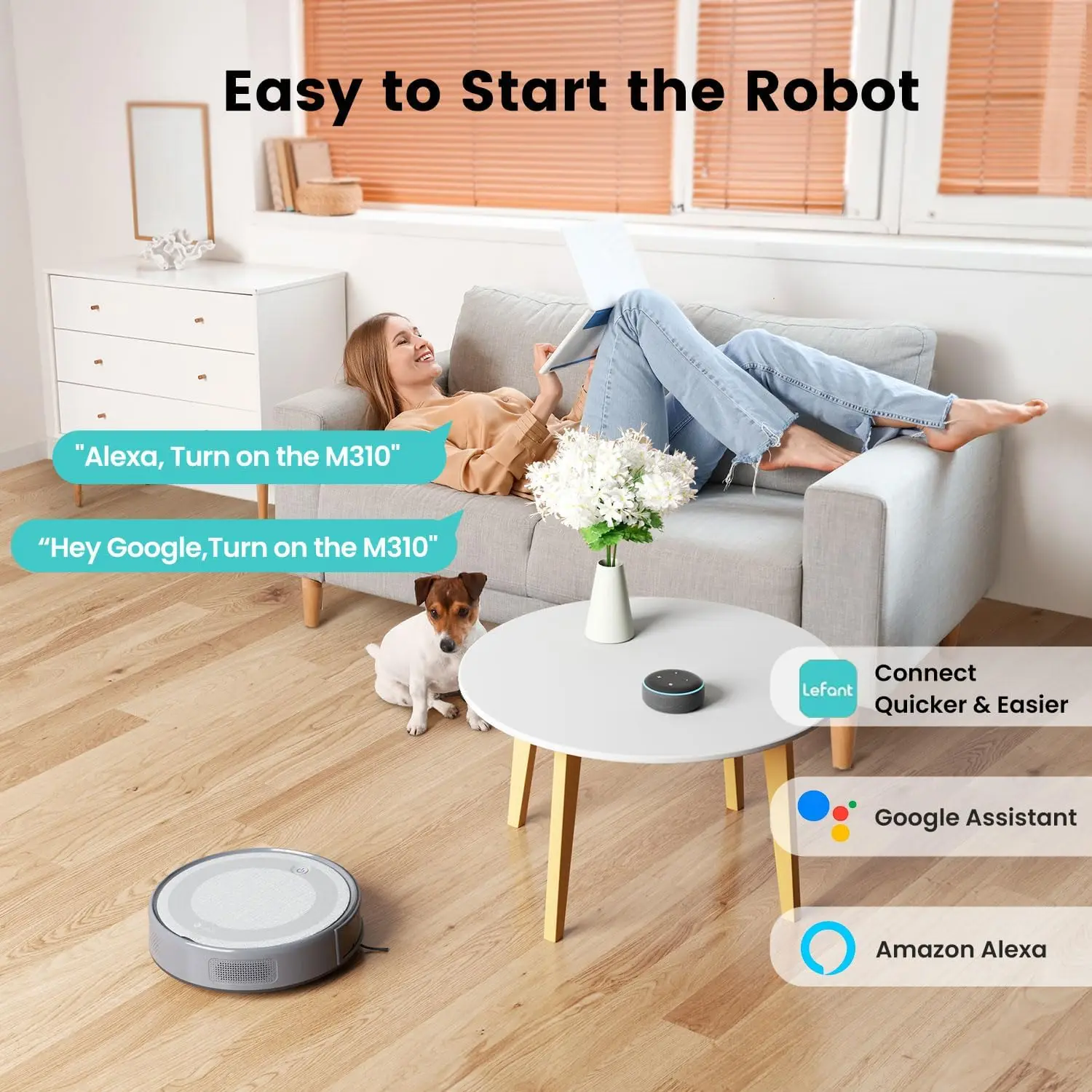 Robot Vacuum Cleaner-4500Pa Powerful Suction, PreciSense Obstacle Avoidance, Slim, Quite, 140 Mins Self-Charging Rob